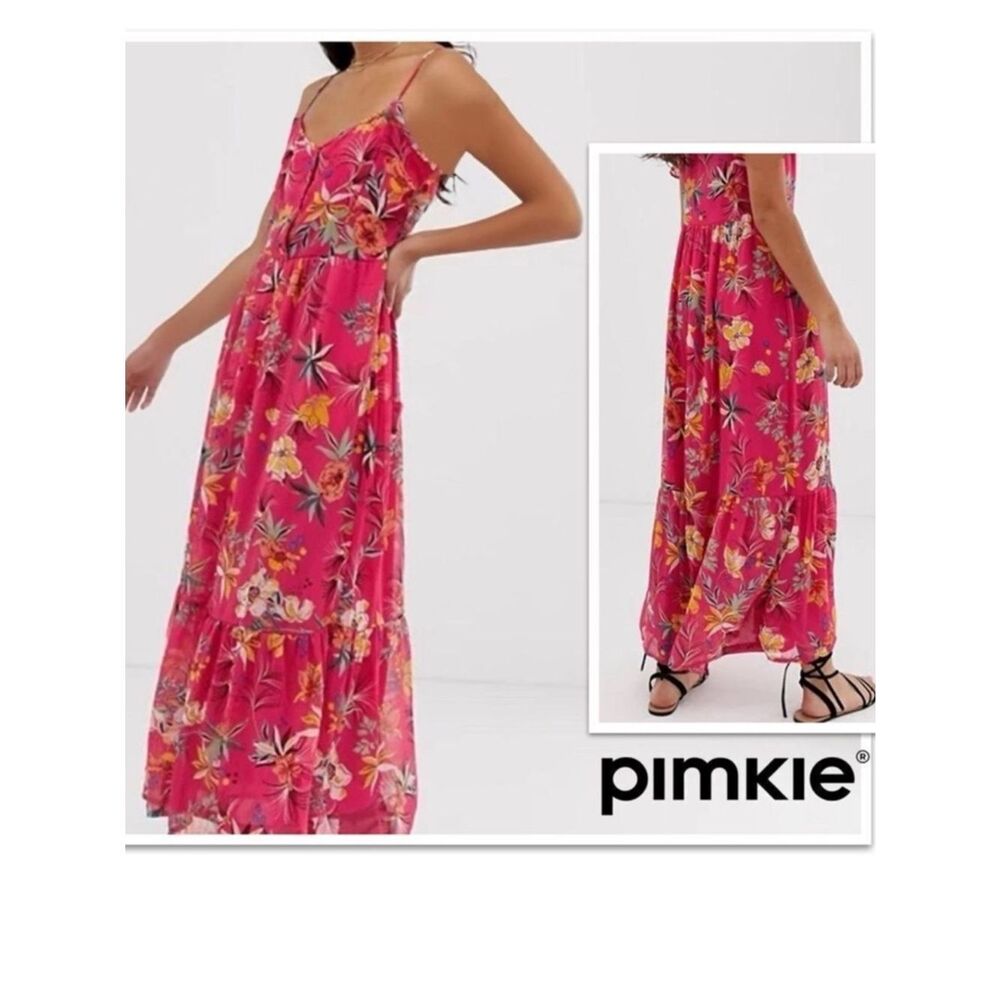 Pimkie Pink Floral Print Maxi Dress